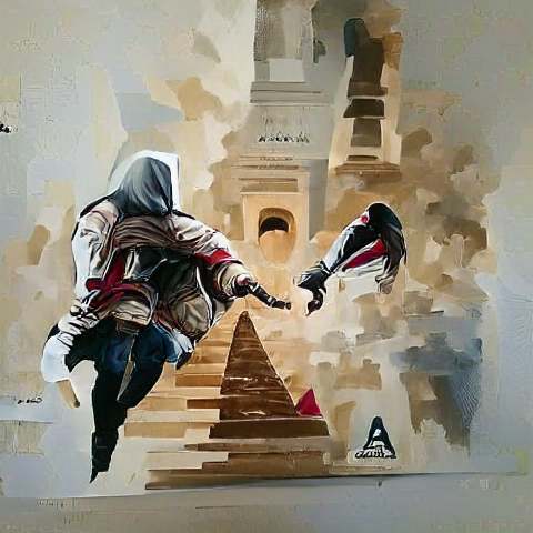 Assassins Creed generated with VQGAN and CLIP
