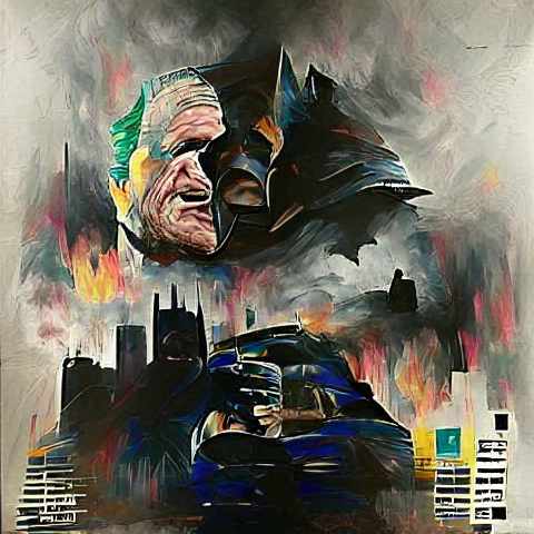 Batman The Dark Knight Returns generated with VQGAN and CLIP