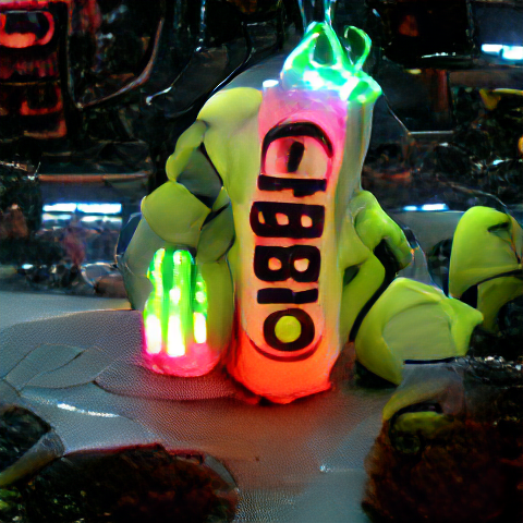 Ciborg with neons