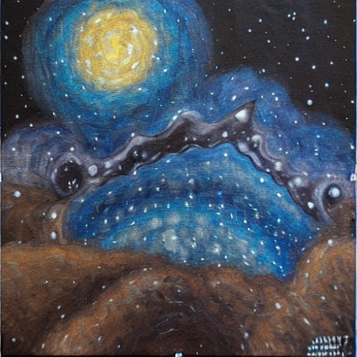 AI-generated Milky Way in the style of JuliaArt