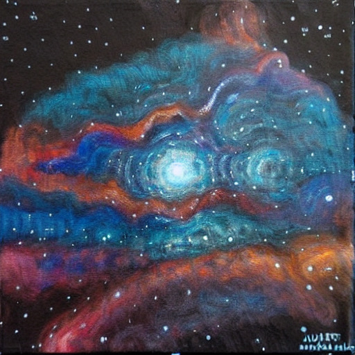 AI-generated deep-space scene in the style of JuliaArt