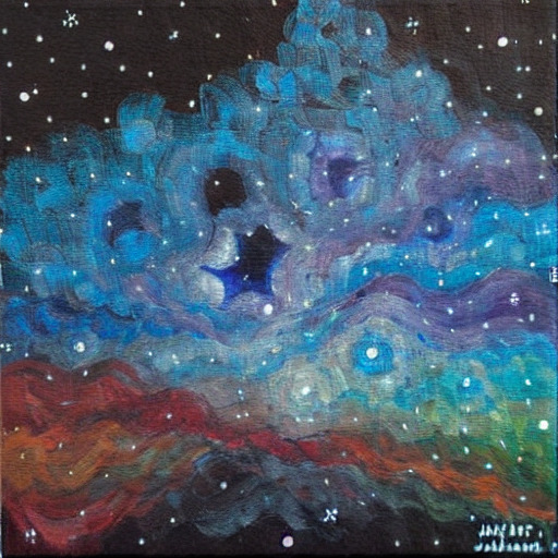 AI-generated constellation in the style of JuliaArt